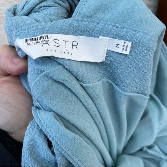 ASTR the Label Twist Back Tie Midi Light Blue Teal Romantic Dress - Medium - Picture 14 of 14